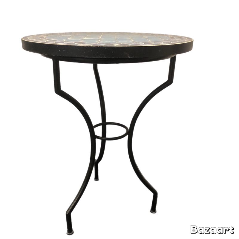 Smeedijzeren Onderstel Hoog  50S22P3 voor Mozaïekblad  60 cm