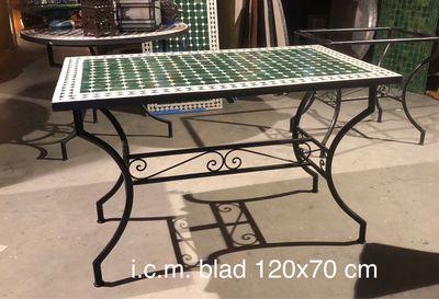 Smeedijzeren Onderstel DECO  RH11027DR voor  Mozaïekblad  rechthoek 120-140 cm en 160 cm Ovaal