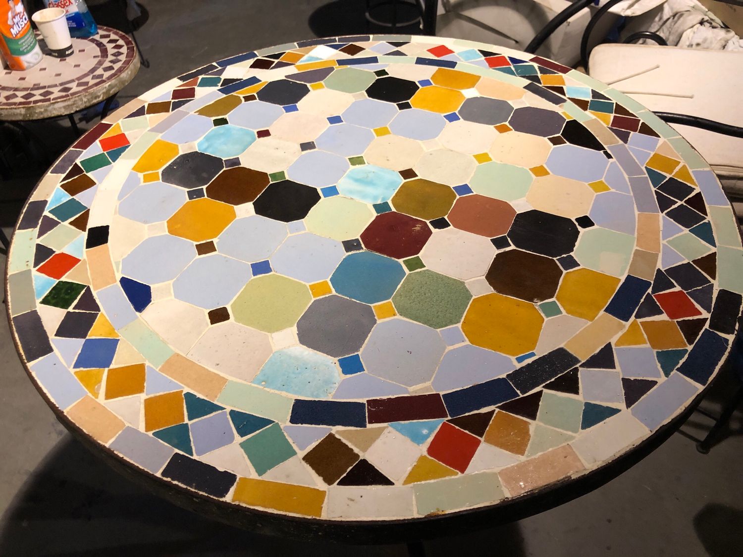 Marokkaanse Mozaiek tafel (blad) 60 cm Multicolor Handgemaakt Marokkaanse Mozaiek tafel (blad) 60 cm Multicolor Handgemaakt