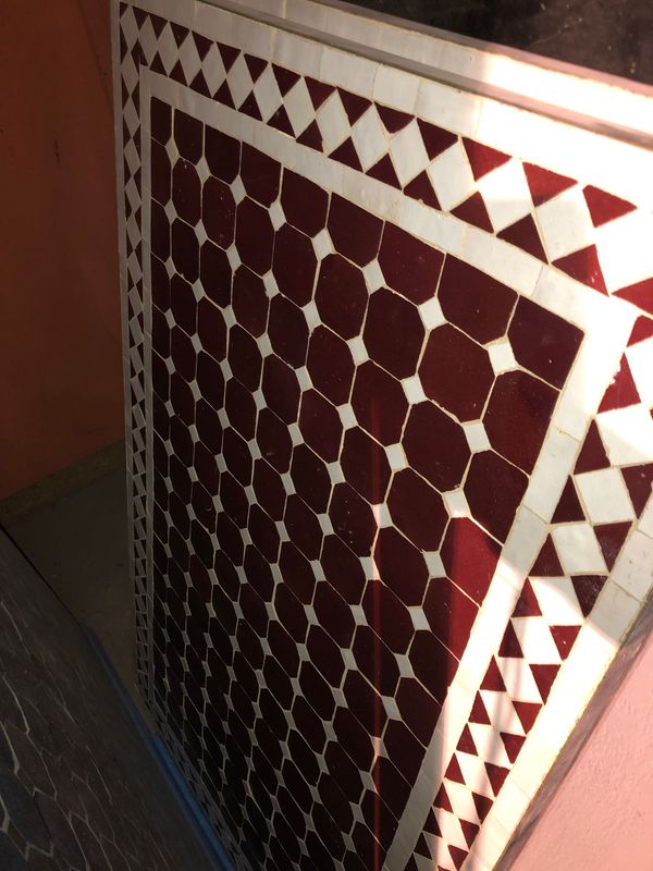 Handgemaakte Marokkaanse Mozaiek tafel (blad) - 100 x 60 cm  Kleur