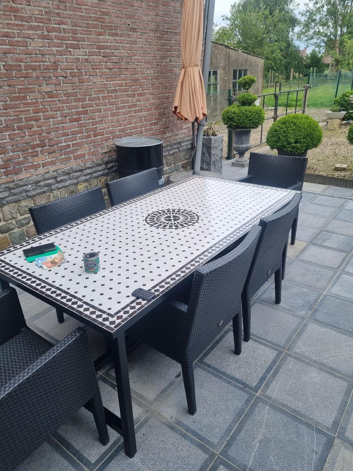 Smeedijzeren Onderstel INDUSTRIEL RH190IND40 voor Mozaïekblad 200 - 240 cm Rechthoek — detail 5