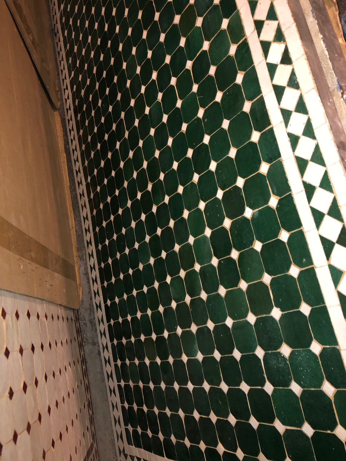 Handgemaakte Marokkaanse Mozaiek tafel (blad) - 160 x 80 cm Tamegroute Groen   Handgemaakt