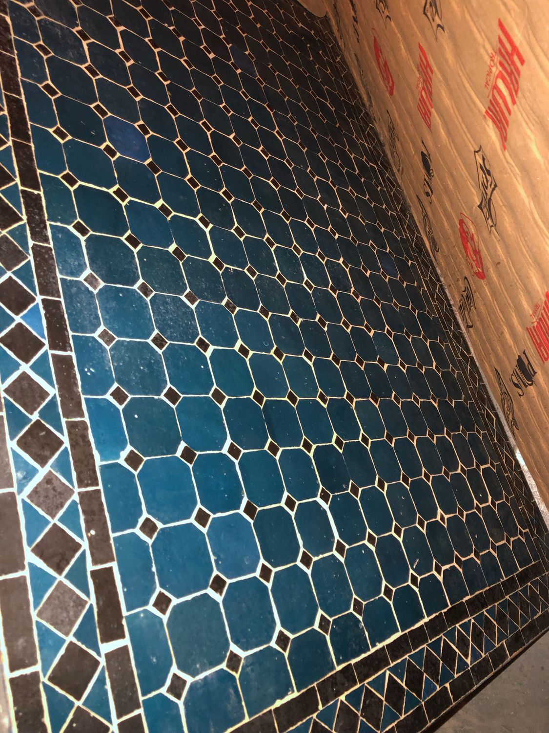 Handgemaakte Marokkaanse Mozaiek tafel (blad) - 160 x 80 cm Tamegroute Groen   Handgemaakt