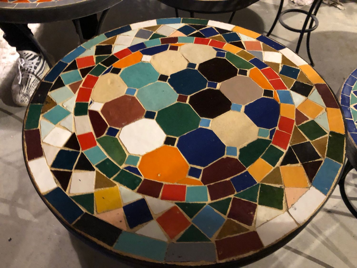 Marokkaanse Mozaiektafel (blad) 40 cm Multicolor Handgemaakt Marokkaanse Mozaiektafel (blad) 40 cm Multicolor Handgemaakt