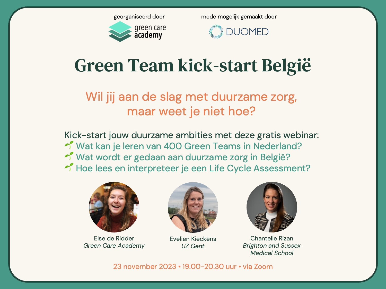 Green Team kick-start België - online
