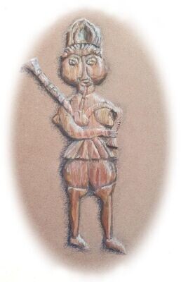 'Threave Piper' Greeting Card