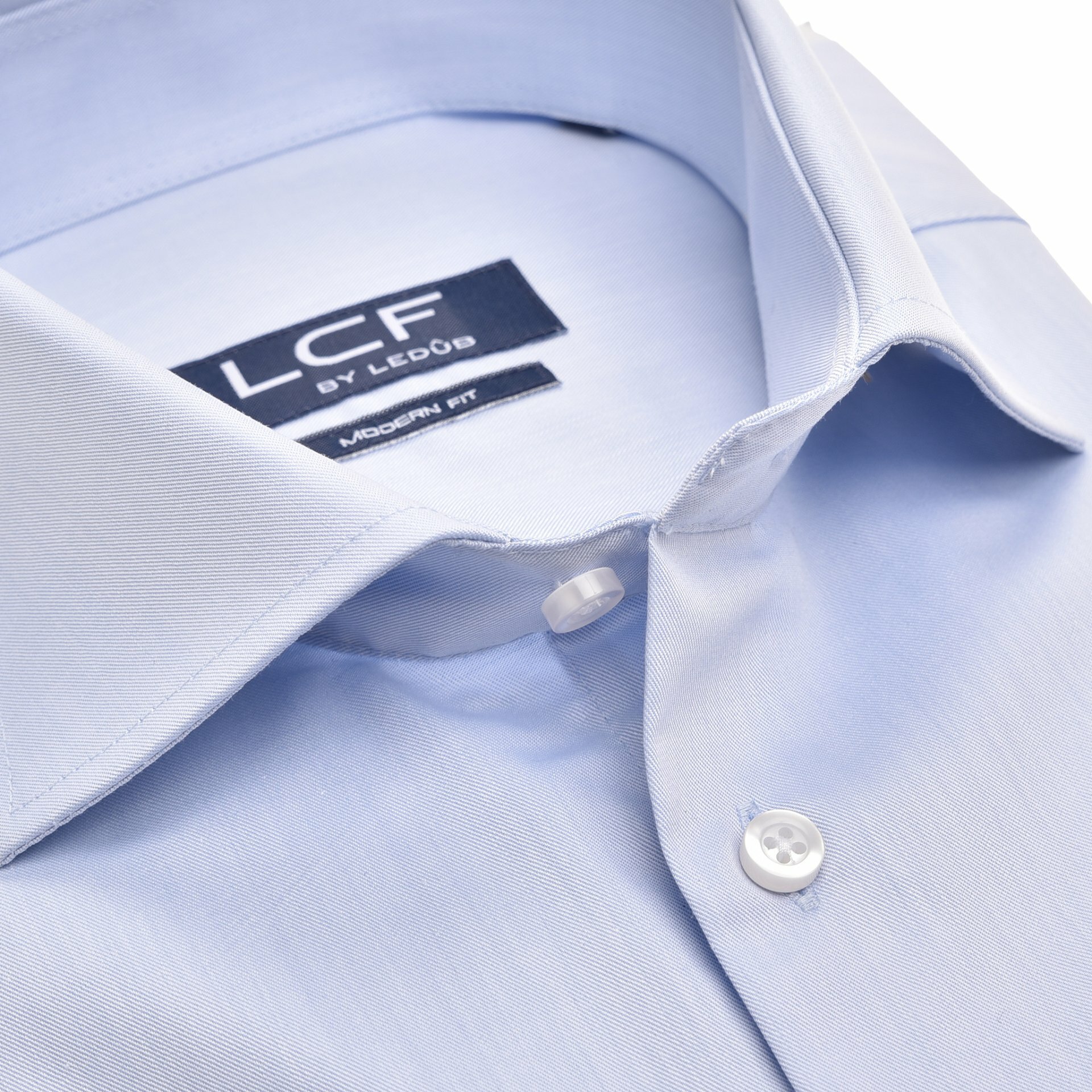 Blue Modern Fit 100% Cotton Shirt | Non-iron