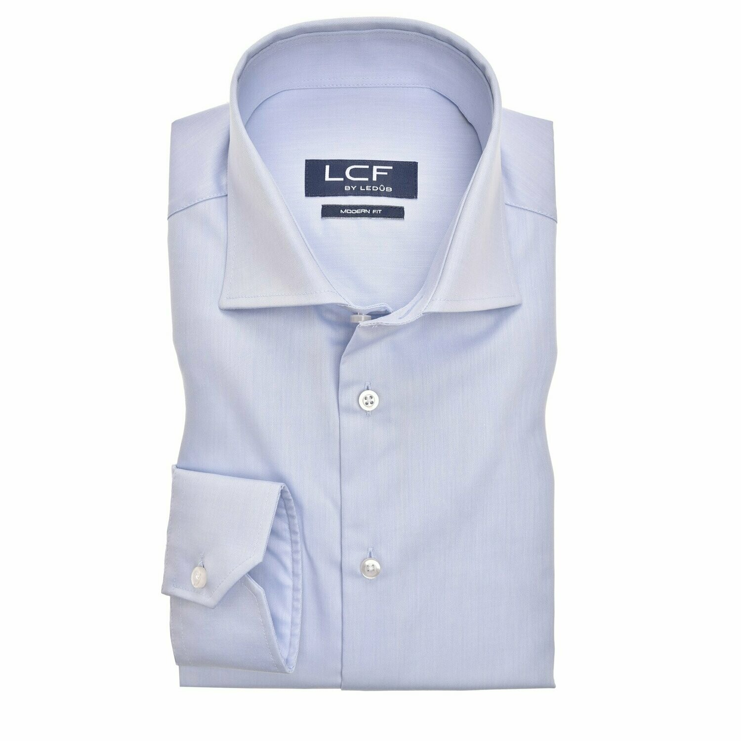 Blue Modern Fit 100% Cotton Shirt | Non-iron