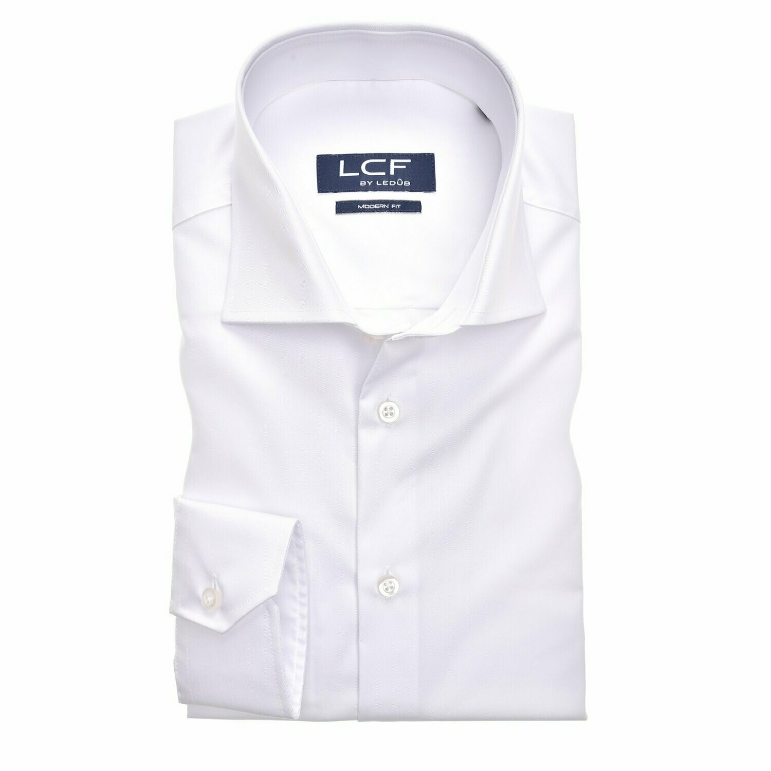White Modern Fit 100% Cotton Shirt | Non-iron