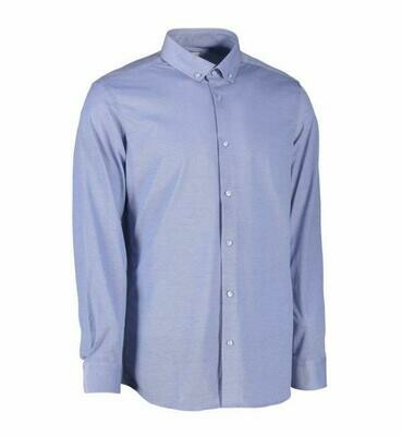 Blue Modern Fit Cotton Jersey  Shirt