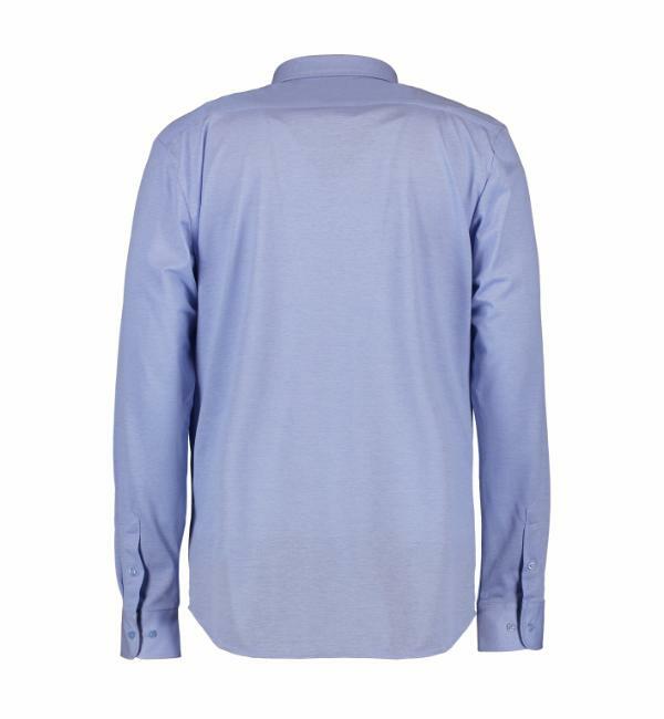 Blue Modern Fit Cotton Jersey  Shirt