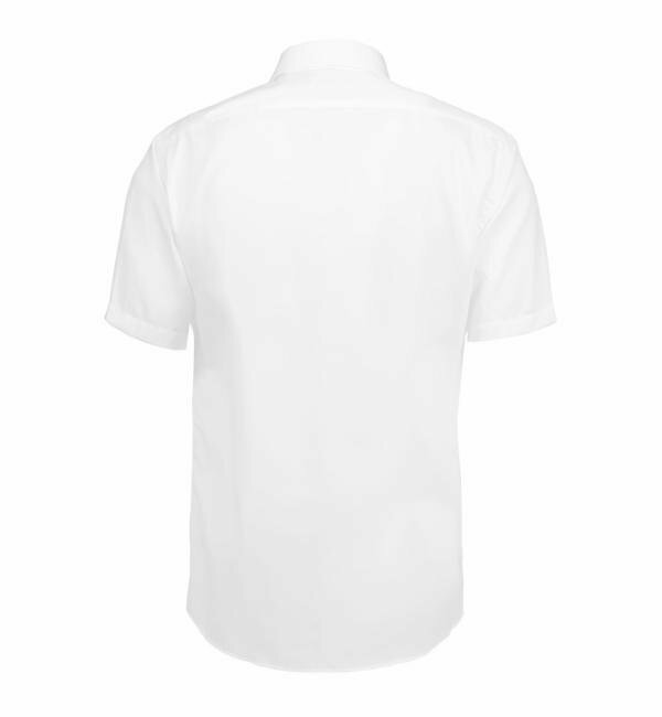 White Poplin - Short-sleeve - Modern Fit Shirt
