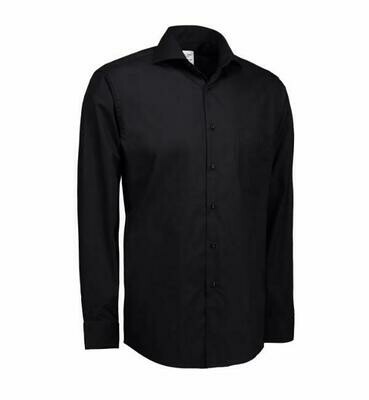 Black Poplin  Modern Fit Shirt