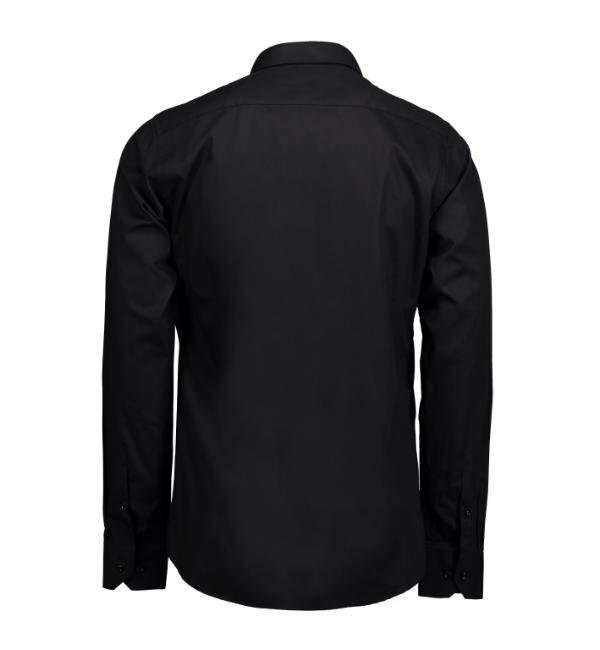 Black Poplin Slim Fit Shirt
