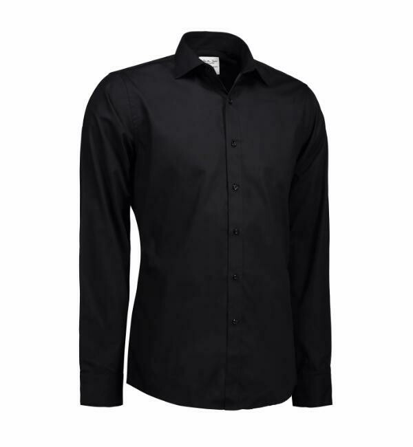 Black Poplin Slim Fit Shirt