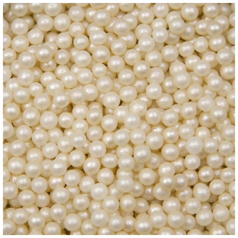 Ivory Sugar Pearls - 4 mm - 4 oz