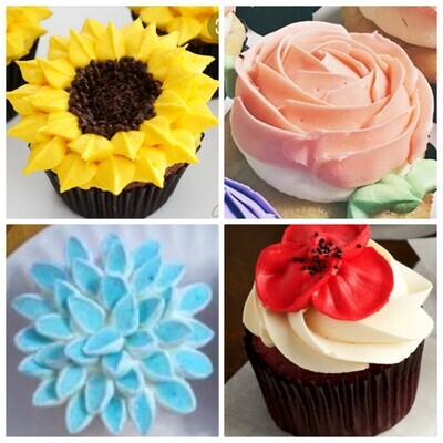 Adult BYOB spring flowers cupcake decorating class Sunday June 5th 3pm to 5pm