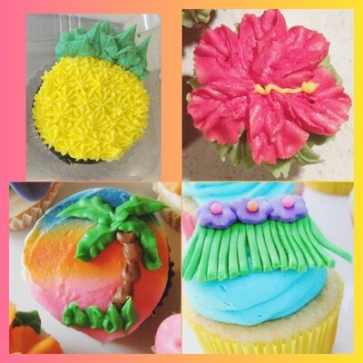 Adult BYOB tropical cupcake decorating class Sunday Aug 14th 3pm to 5pm