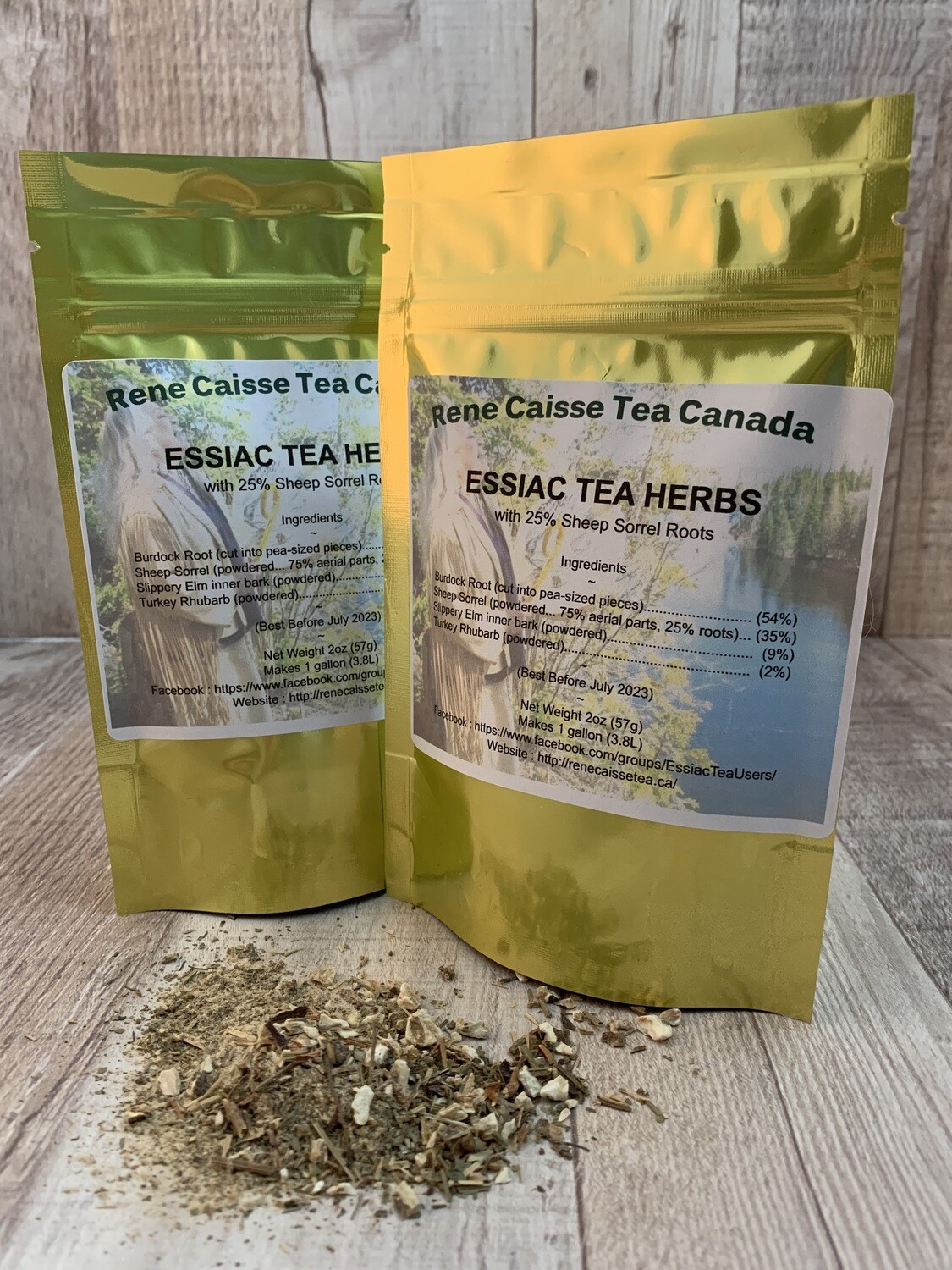 4oz (2x 2oz packages) - 25% Sheep Sorrel Roots Pre-Mixed Essiac Tea Ready to Brew