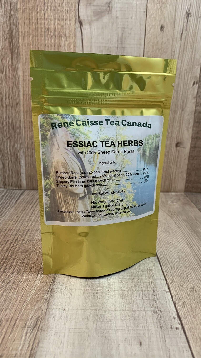 12oz (6x 2oz packages) - 25% Sheep Sorrel Roots Pre-Mixed Essiac Tea Ready to Brew