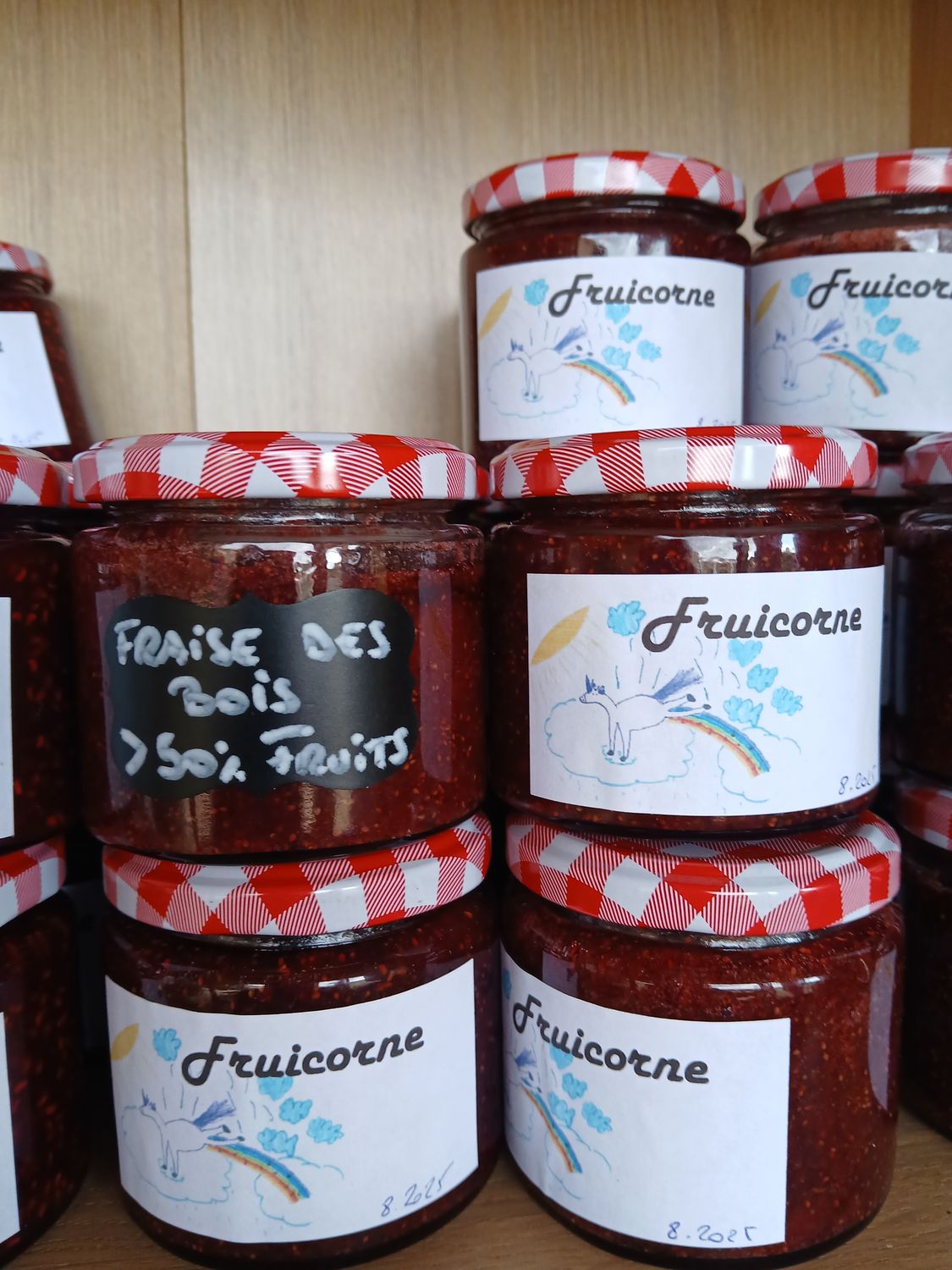 Confiture artisanale &quot;Fruicorne&quot; Fraises des bois