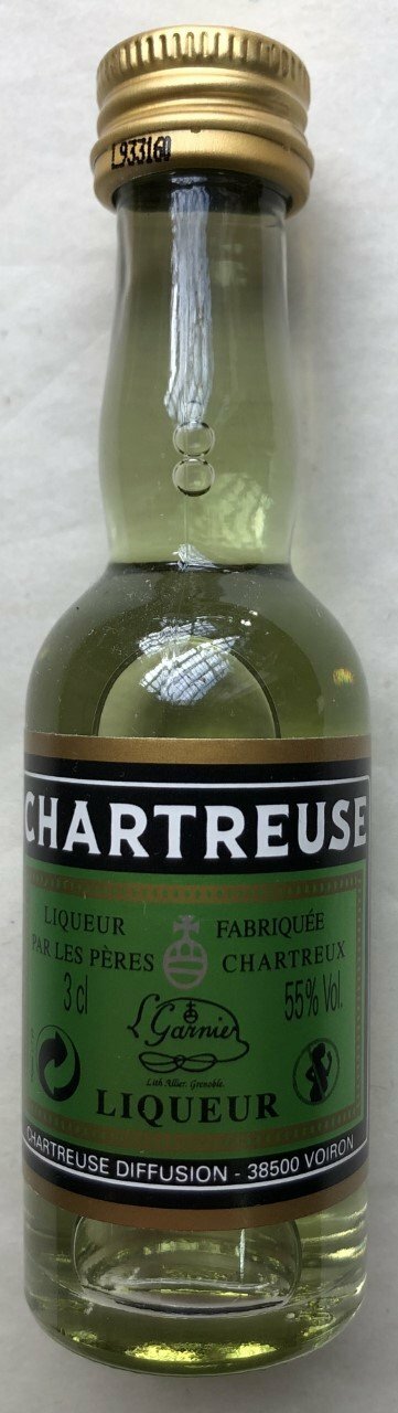 Chartreuse Liqueur 0,03 l 55% mini flasche bottle miniature