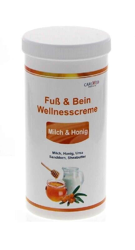 CareMed - Regenerierende Fußcreme  Milch & Honig 450ml ohne Dosierspender