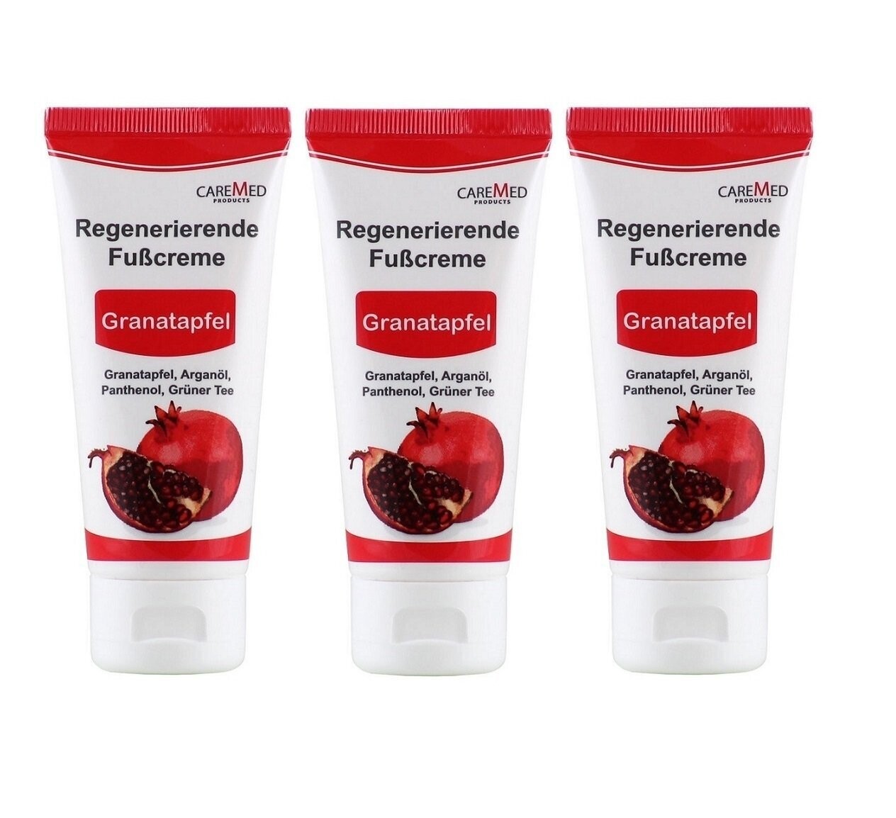 CareMed - Regenerierende Fußcreme Granatapfel 3x 75ml