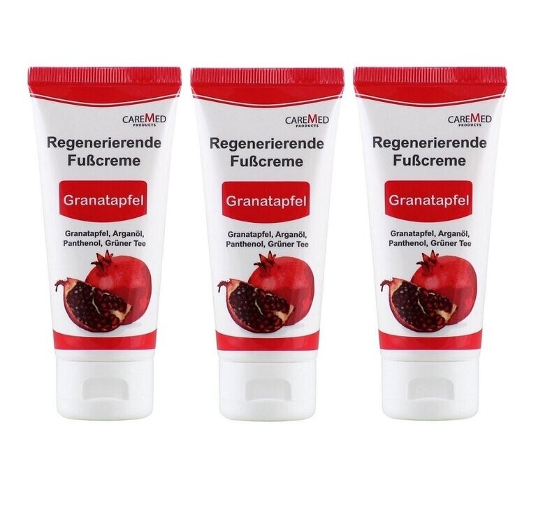 CareMed - Regenerierende Fußcreme Granatapfel 3x 75ml