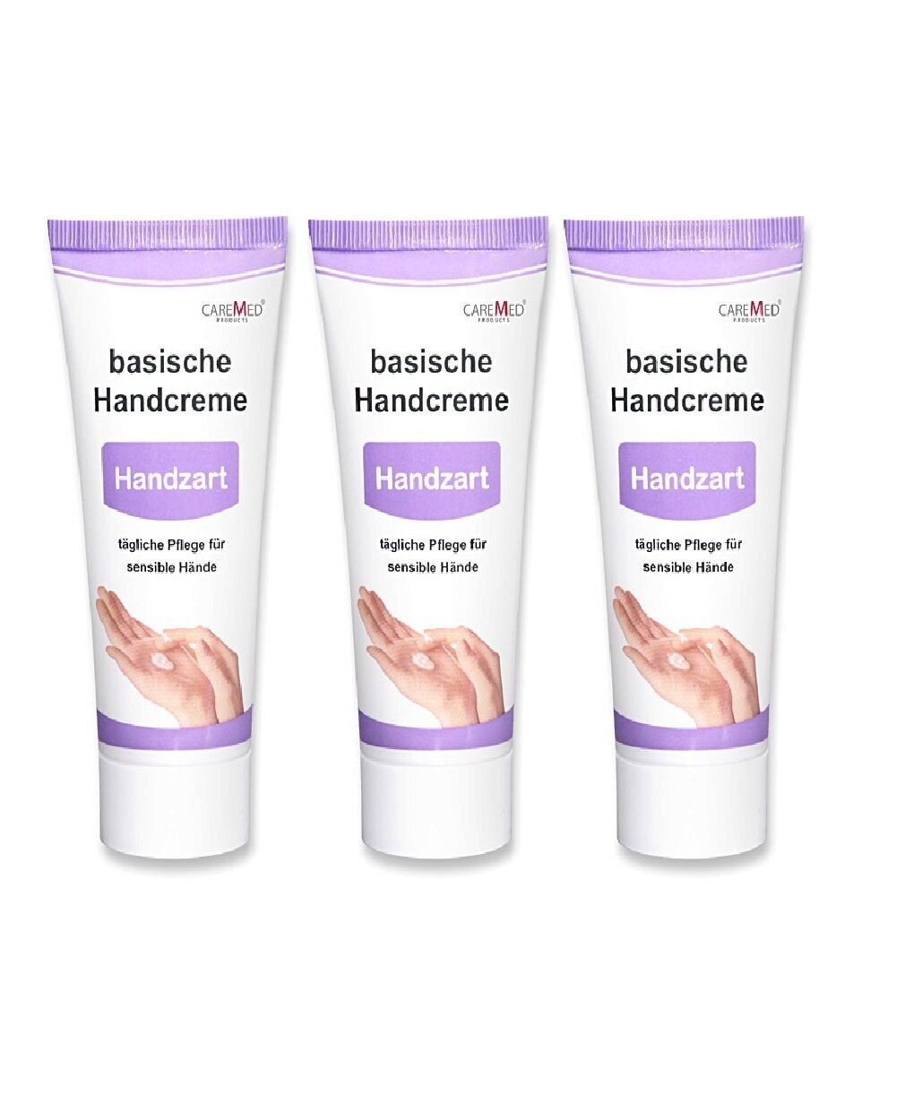CareMed  basische Handcreme Handzart  3x 75ml Tube
