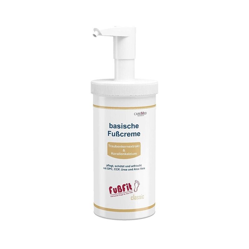 CareMed - basisches Fußcreme FußFit 450ml mit Dosierspender