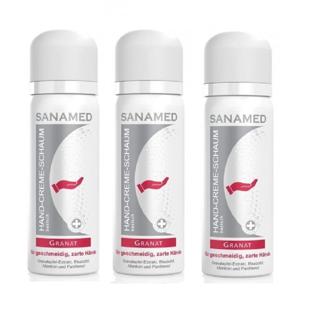 Sanamed Handcreme-Schaum Granat 3x100ml