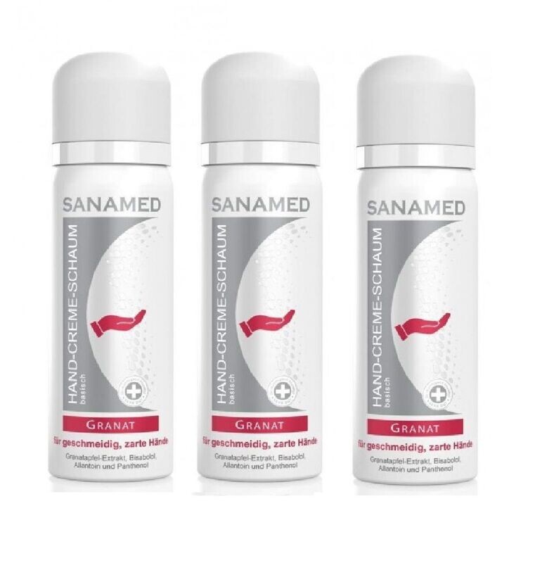 Sanamed Handcreme-Schaum Granat 3x100ml