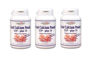 CareMed - Coral Calcium Powder CCP - plus 74 - 3x 90 Kapseln