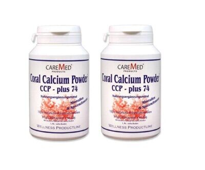 CareMed - Coral Calcium Powder CCP - plus 74 - 2x 90 Kapseln