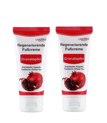 CareMed - Regenerierende Fußcreme Granatapfel 2x 75ml CareMed - Regenerierende Fußcreme Granatapfel 2x 75ml
