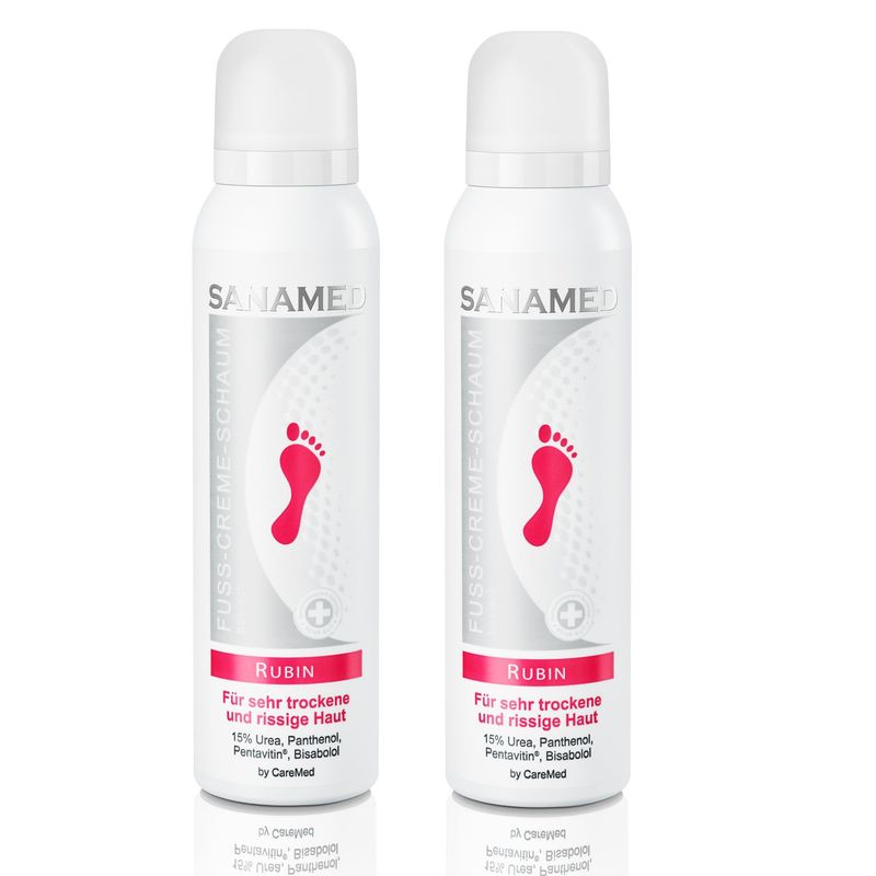 Sanamed - Fuß Creme Schaum Rubin 2x 150ml Dose