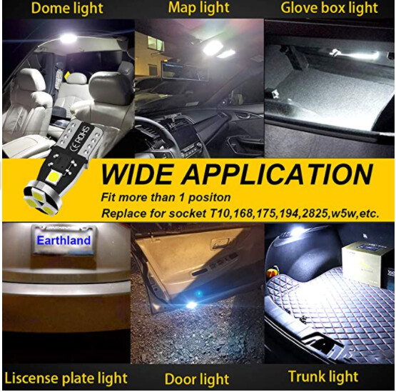 T10 (Park/License Plate/Trunk/Dome) LED Bulb WHITE