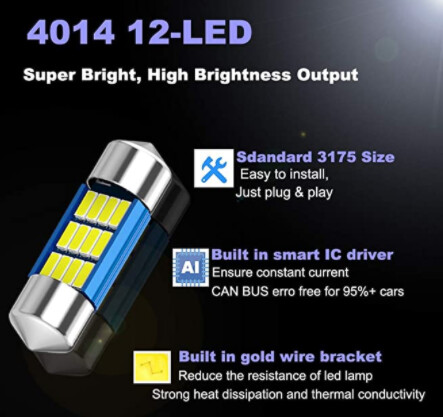 31mm Dome LED Light (WHITE)