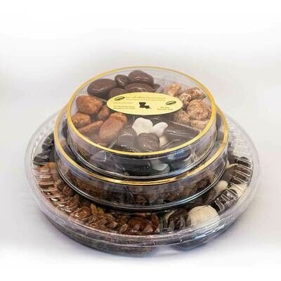 Small Plastic Gift Tin: Gold Trim with Metal Bottom