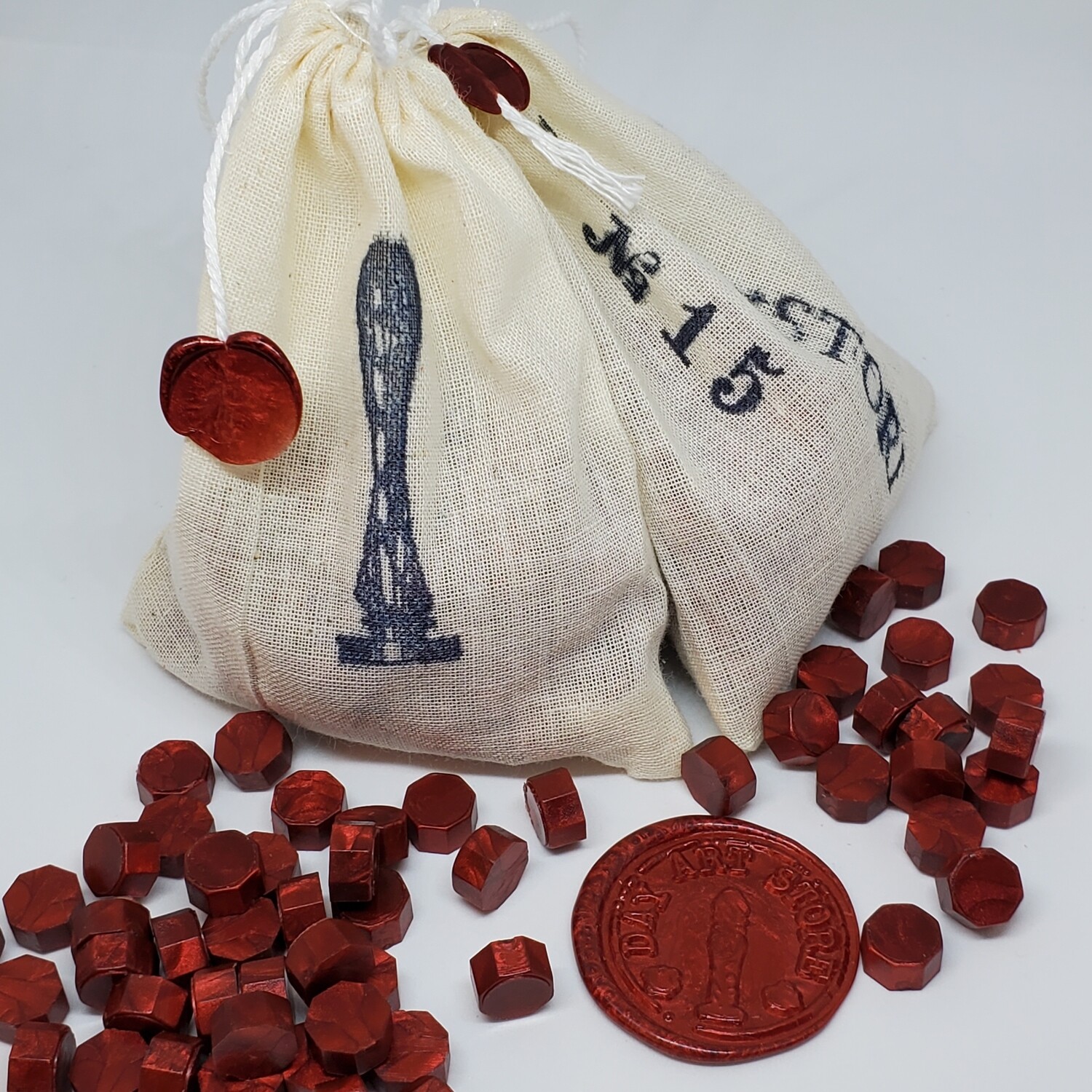 Octagon Wax Seal Beads - No: 15 - Color: Autumn Ridge - 100pcs