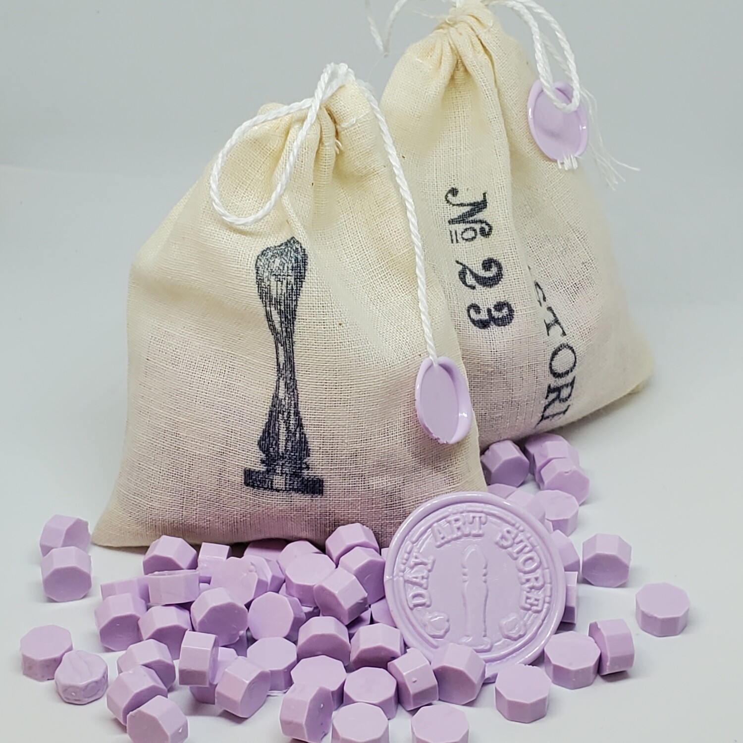 Octagon Wax Seal Beads - No: 23 - Color: Chatelle - 100pcs