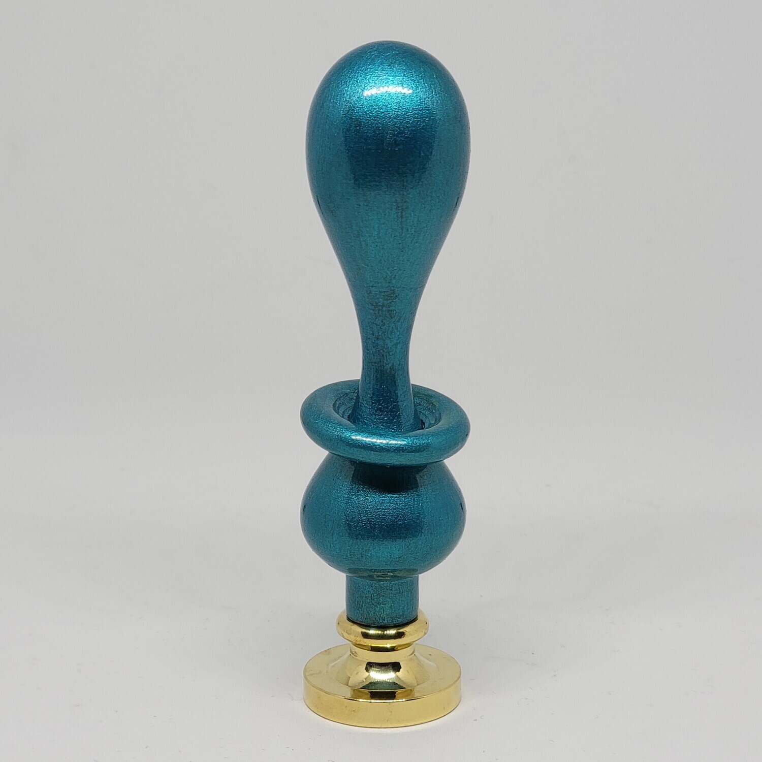 Hourglass Handmade Wax Seal Stamp Handle - Teal (new version)