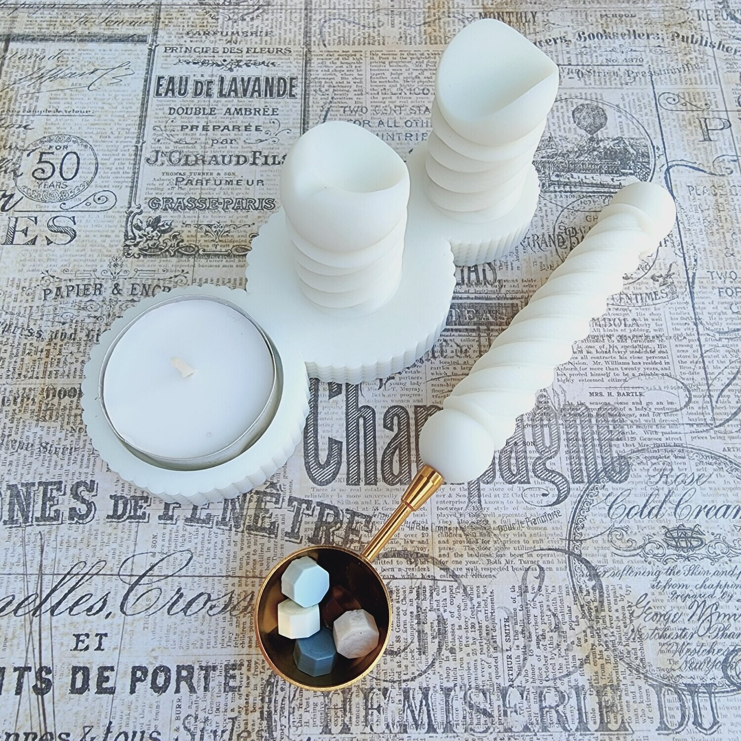 Large Column Furnace and Spoon Set (Model 1)