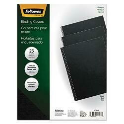 Fellowes Presentation Covers, Plain, Letter,8-1/2-Inch X11-Inch, 25/Pk, Black