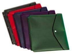 Cardinal Dual Pocket Snap Envelope With Binder Holes, Letter Size, Assorted Colors, 5 Per Pack (14950)