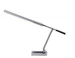 Pureoptics Led Dimmable Swing Arm Desk Lamp With Usb Charging Port, Natural Daylight, Chrome (Vled500)