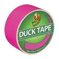 Duck Tape Solid Colours Neon Pink. Repair, Craft, Personalise, Decorate And Educate - 48Mm X 13.7M