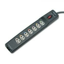 Fellowes Surge Protector With 7 Outlets. 1,600 Joules, Emi/Rfi Noise Filtering, Illuminat (99110) -