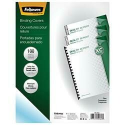 Fellowes Binding Presentation Covers, 8Mil, Letter, 100 Pack, Clear (52089)